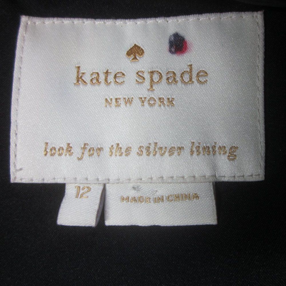 Kate Spade Womens Size 12 Black Fitted Sheath Work Dress Lined with Rear Zip - Picture 2 of 12